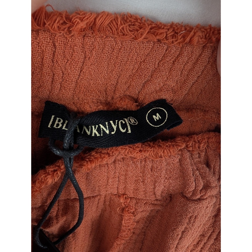 Blank‎ NYC Medium Shorts Sunset Escape Short Crinkle Cotton Amber Orange NWT - Picture 5 of 7